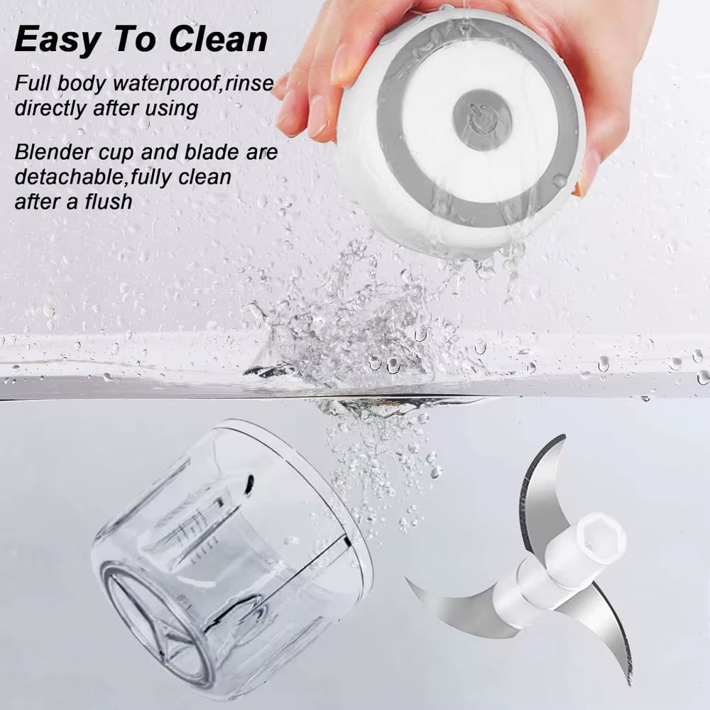 Electric Garlic Mincer 250ML Vegetable Chopper Food Chopper, USB Mini Garlic Mincer, Onion Chopper Portable Small Food Processor dheld Fan USB Rechargeable Personal Highspeed Fans Electric Eyelash Fan Automatic Stirring Cup Rechargeable Magnetic Mixer Ele
