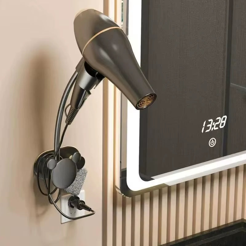 Adjustable Wall Hanging Free of Hands Universal Storage Rack Bathroom Shelf Hair Dryer Holder Bathroom Shelf without Drilling