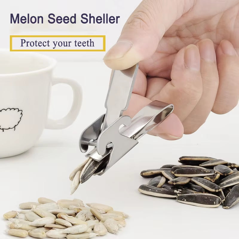 Stainless Steel Melon Seeds Opener Peeler Peanut Pistachio Shell Clamp Open Machine Kitchen Home Nutcracker Garget Accessories