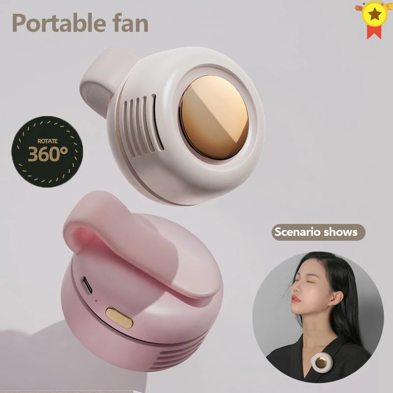 Portable Clip-On Neck Fan - USB Rechargeable