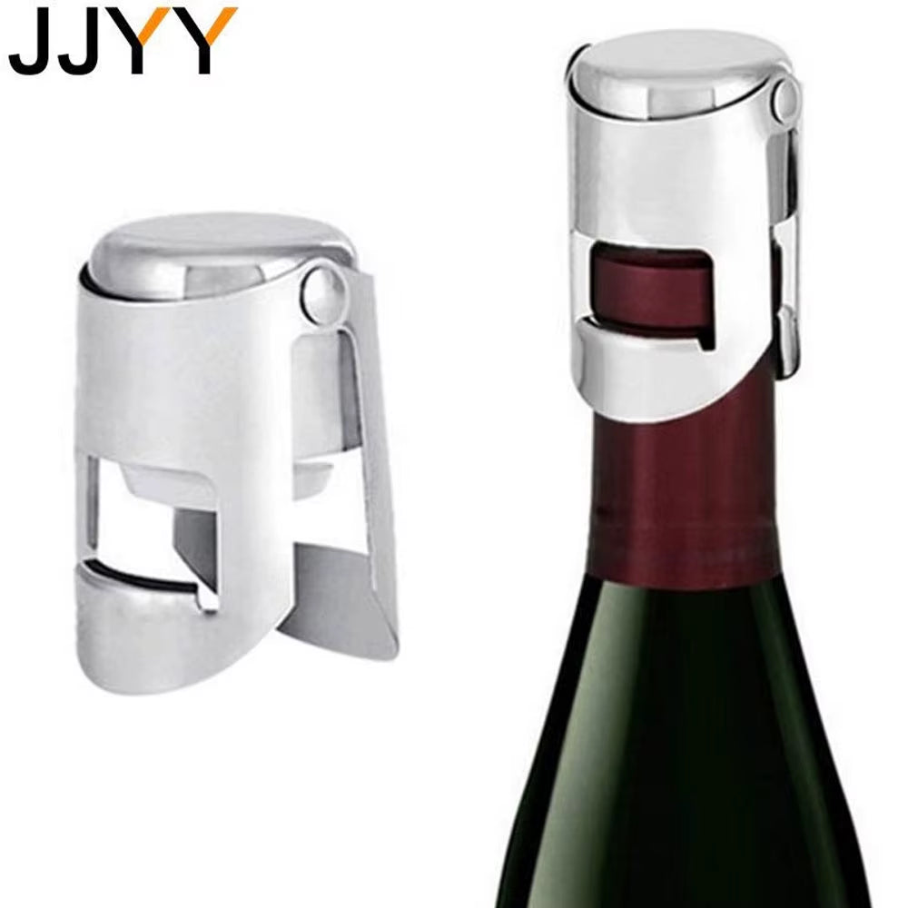 Portable Stainless Latches Champagne Sparkling Wine Bottle Stopper Sealer Bar Wine Plug Liquor Spirit Flow Red Wine Bottle Cap