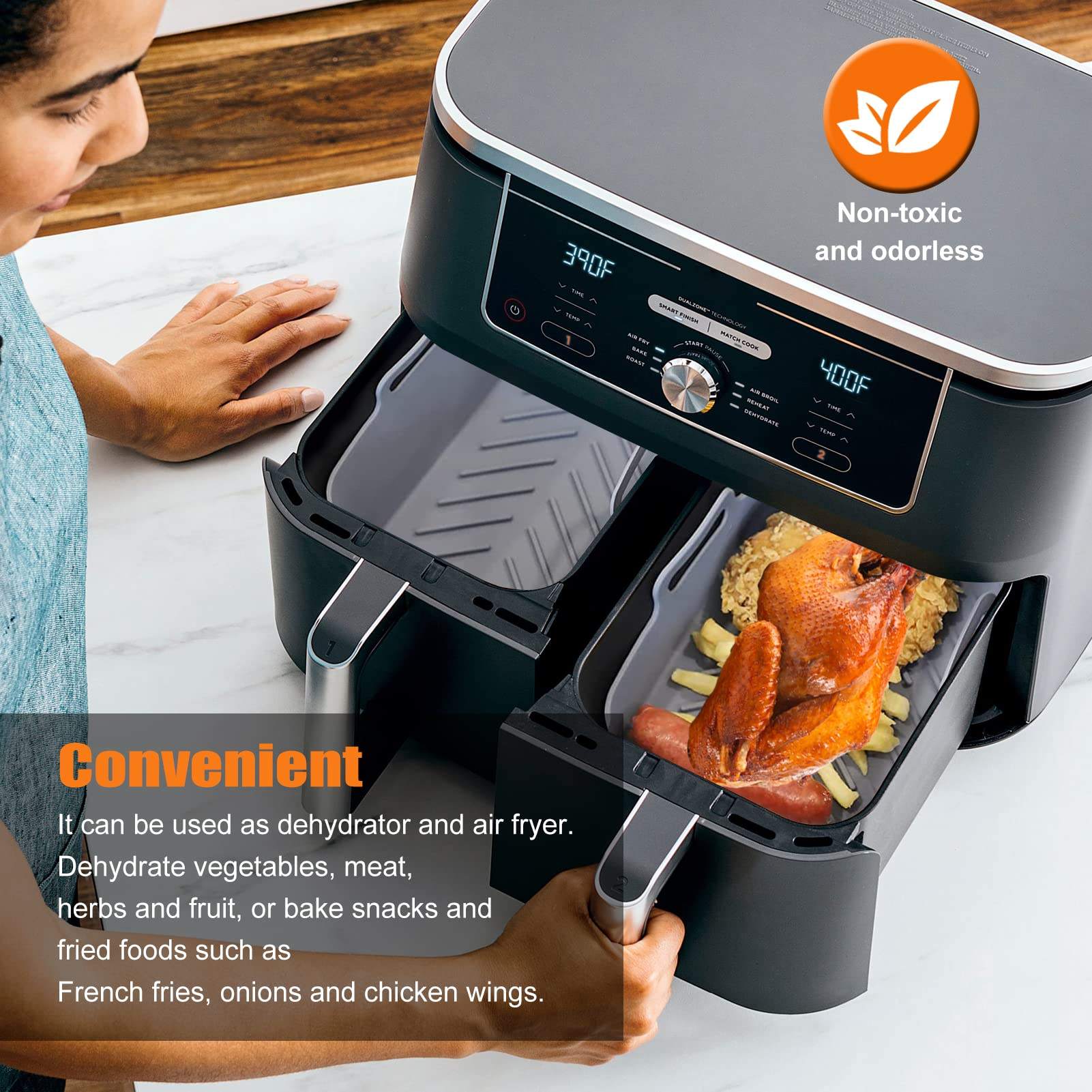 Silicone Air Fryer Liner with Handle
