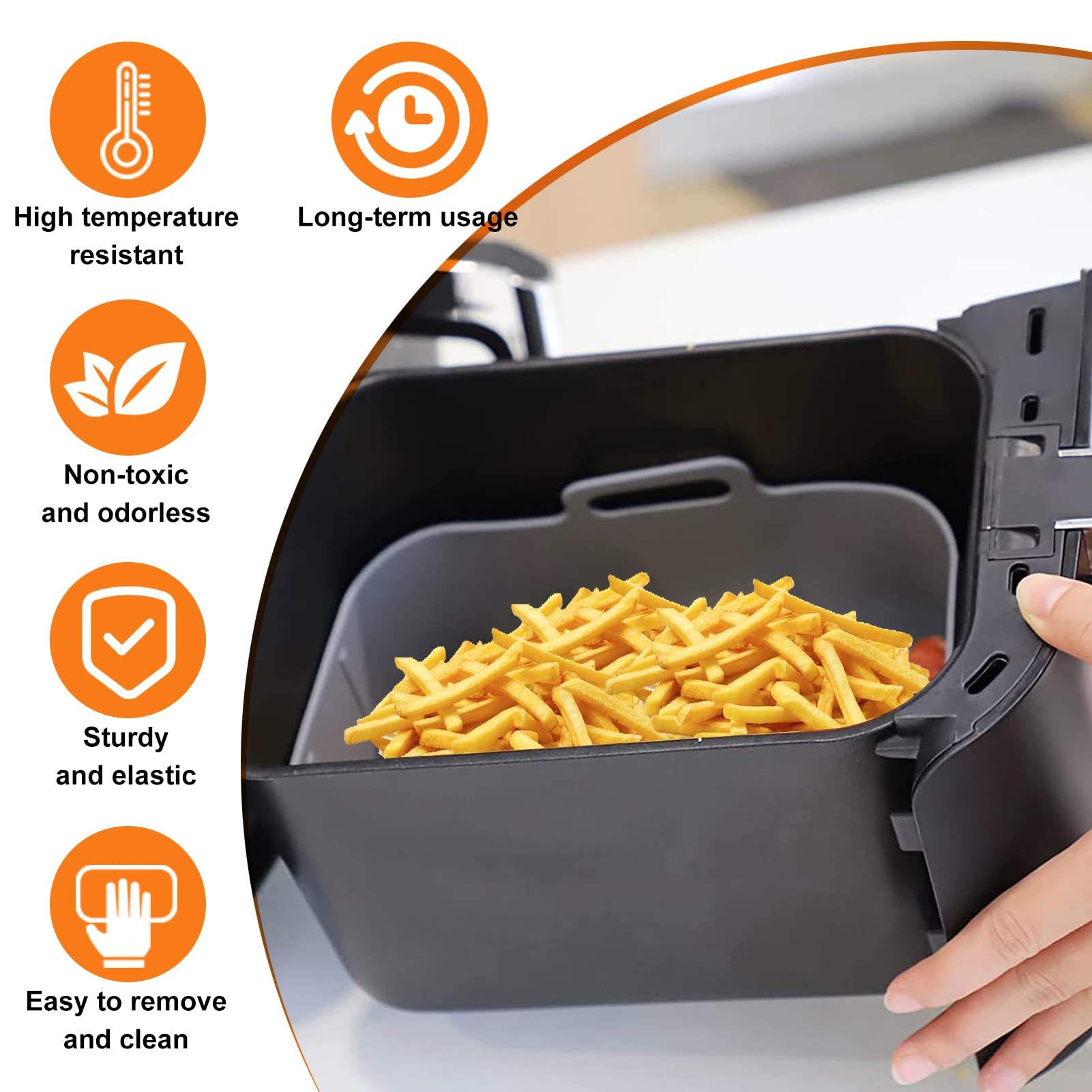 Silicone Air Fryer Liner with Handle