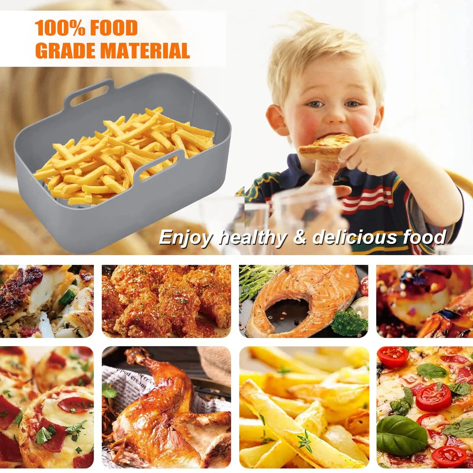 Silicone Air Fryer Liner with Handle
