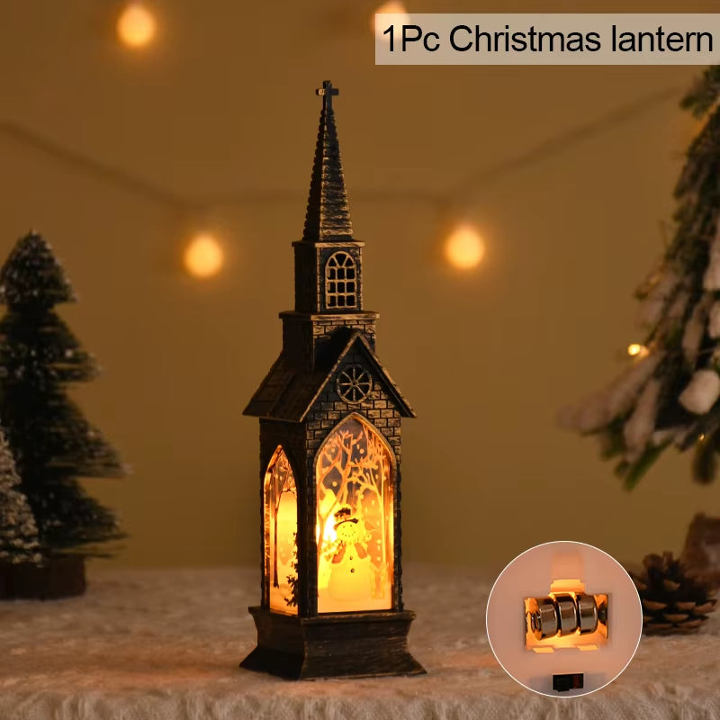 2025 Christmas LED Night Light Santa Claus Snowman Lantern Lamp Table Ornament Christmas Decoration for Home Xmas Navidad Gifts