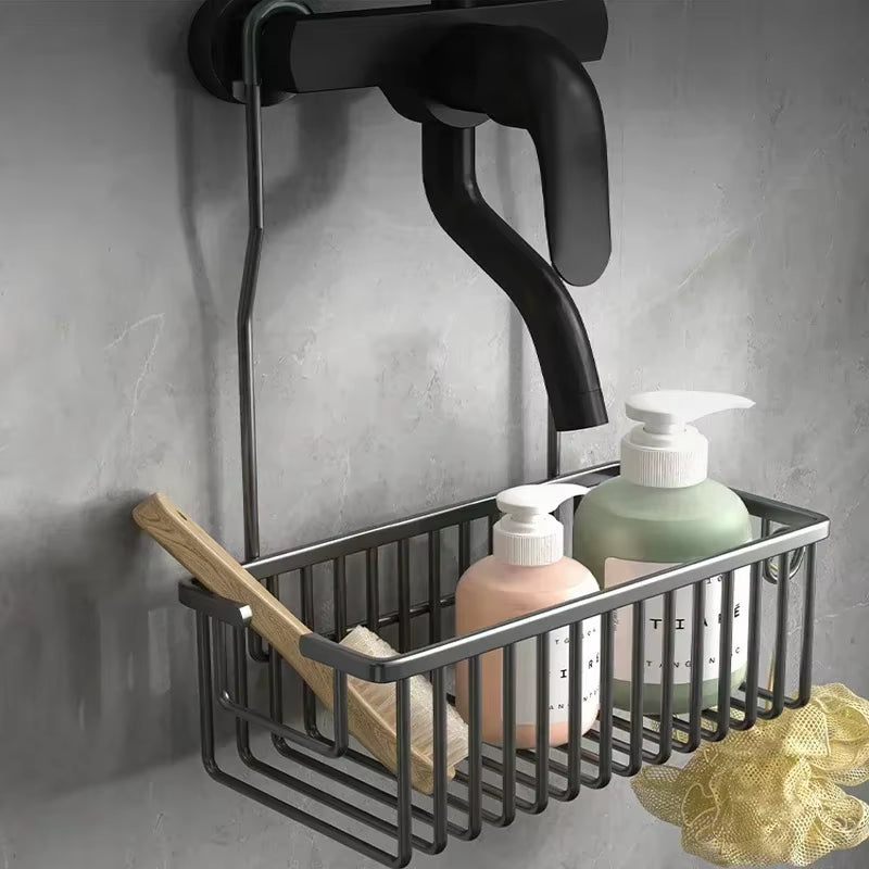 Convenient Toilet Shower Rack with No Drilling Installation Bathroom Storage Basket for Shower Room and Bath Products