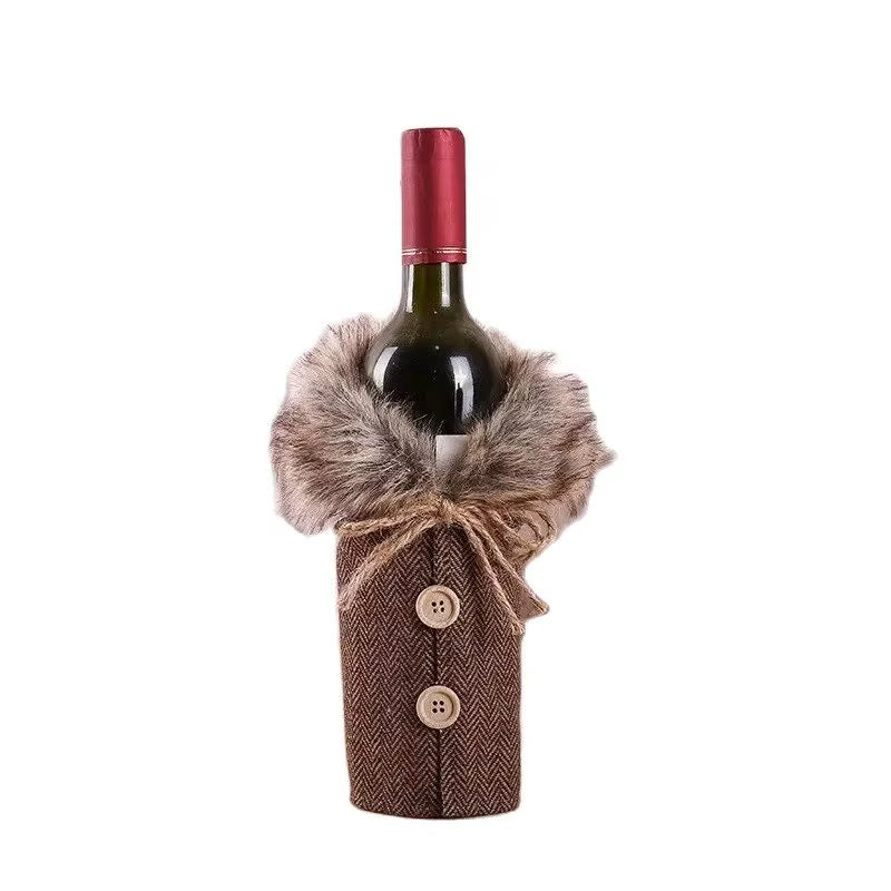Christmas Wine Bottle Cover Merry Christmas Decorations for Home 2025 Cristmas Ornament Xmas Navidad Gifts Happy New Year 2026