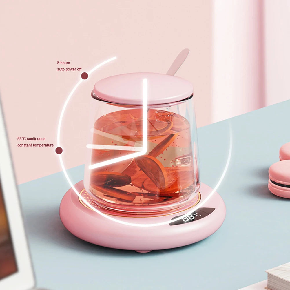 USB Heating Coaster 3 Speed Adjustment Thermostatic 55 Degrees Constant Temperature Warmer for Coffee Mug Milk Tea Water Cup dheld Fan USB Rechargeable Personal Highspeed Fans Electric Eyelash Fan Automatic Stirring Cup Rechargeable Magnetic Mixer Electri