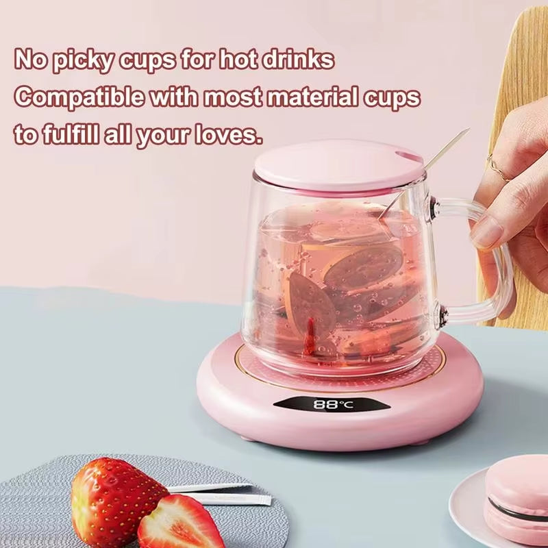 USB Heating Coaster 3 Speed Adjustment Thermostatic 55 Degrees Constant Temperature Warmer for Coffee Mug Milk Tea Water Cup dheld Fan USB Rechargeable Personal Highspeed Fans Electric Eyelash Fan Automatic Stirring Cup Rechargeable Magnetic Mixer Electri
