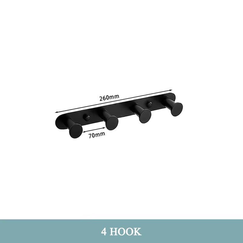 Matt Black Bathroom Accessories Set Hardware Kit Wall Mount Hand Towel Bar Rack Toilet Roll Paper Holder Robe Hook Hanger