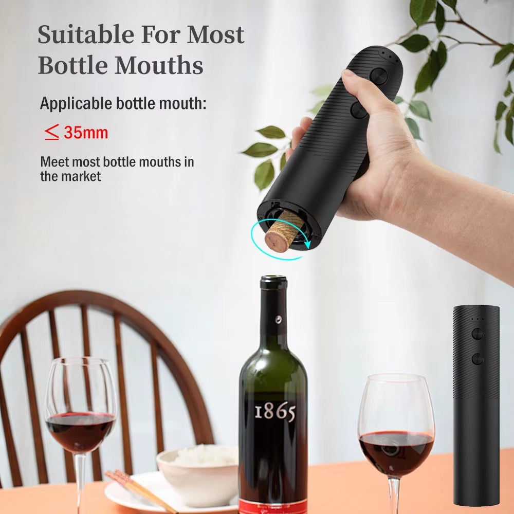 Electric Wine Bottle Opener Automatic Wine Corkscrew Rechargeable Wine Opener One-Click Button Wine Tools Bar Kitchen Products