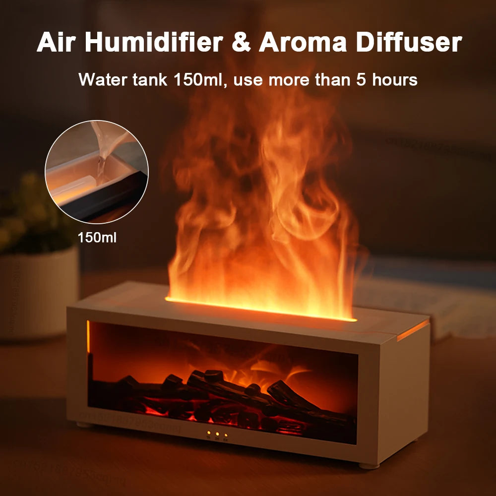 3D Flame Aromatherapy Diffuser & Humidifier