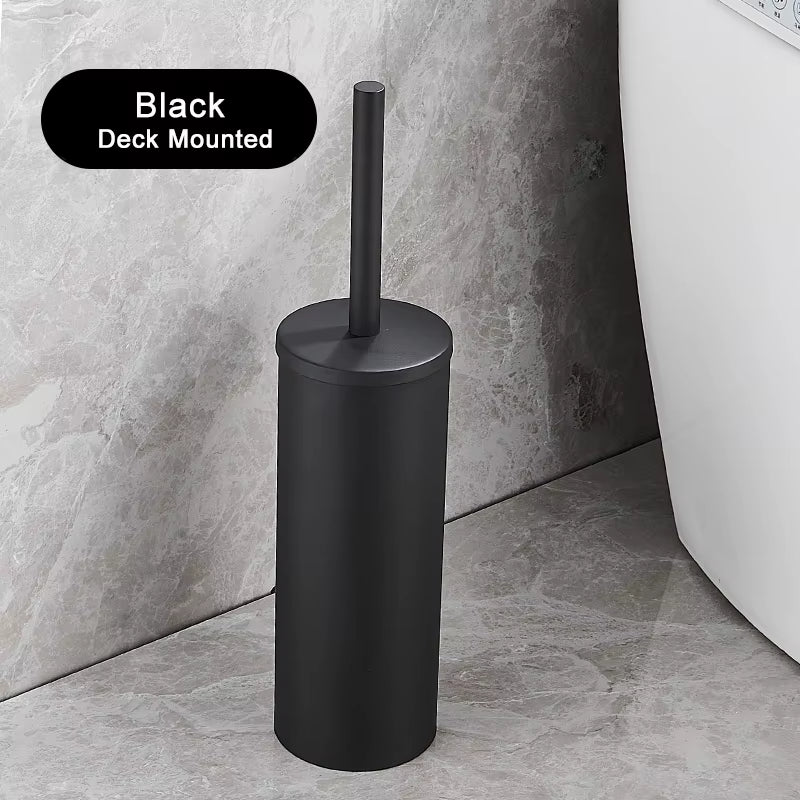 Stainless Steel Bathroom Toilet Brush Holder Accessories Black Toilet Brush Wall Mounted WC Cleaner Brush FR07