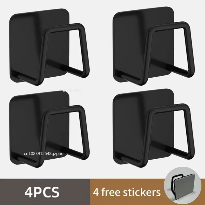 Kitchen Stainless Steel Sink Sponges Holder Self Adhesive Drain Drying Rack Kitchen Wall Hooks Accessories Storage Organizer