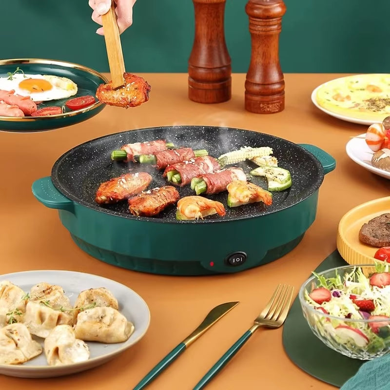 Electric Multicooker Electric Frying Pan 220V Househould Barbecue Fried Steak Fish Omelette Frying Pan Non-Stick Cooking Machine