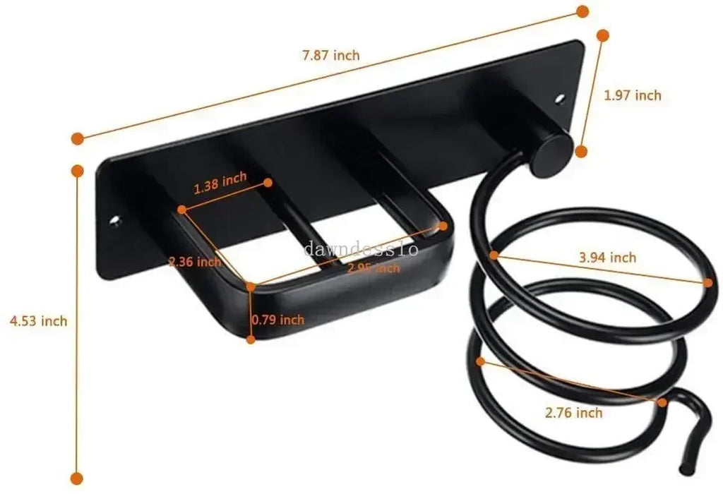 Hair Dryer Holder Organized Rack Wall Mounted Hair Straightener Stand Bathroom Shelf Storage Shelves Accessories Shelves