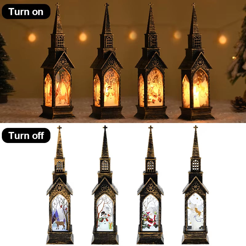 2025 Christmas LED Night Light Santa Claus Snowman Lantern Lamp Table Ornament Christmas Decoration for Home Xmas Navidad Gifts