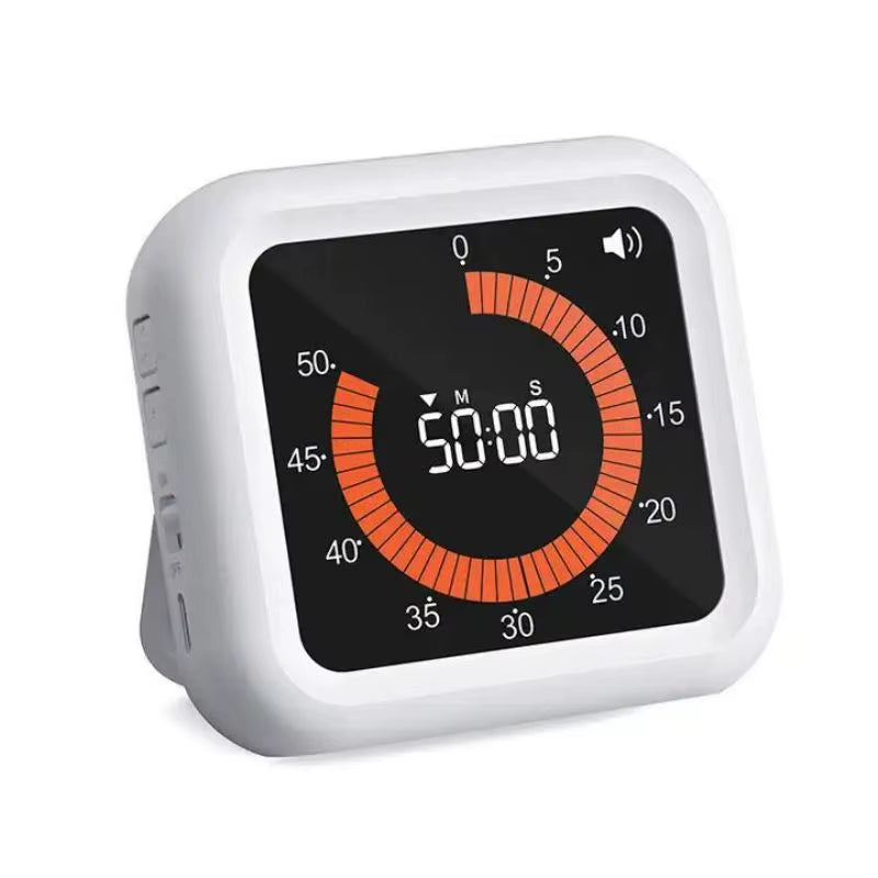 New Rotary Timer Smart Silent Visual Analog Timer for Kids and Adults Optional Alert Hour Meter for Kitchen Indoor Reading Room