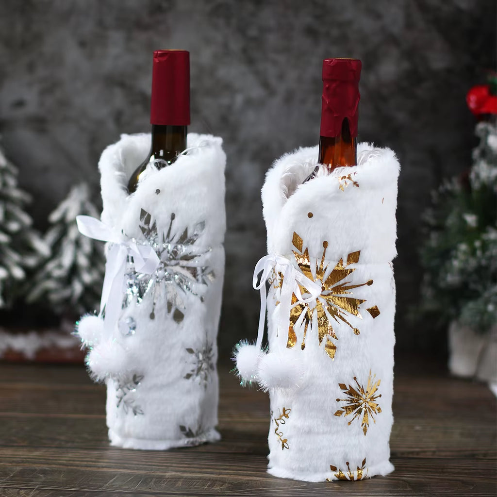 Christmas Wine Bottle Cover Merry Christmas Decorations for Home 2025 Cristmas Ornament Xmas Navidad Gifts Happy New Year 2026