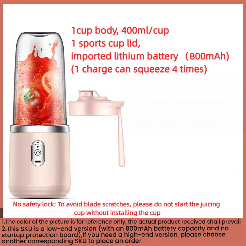 1PCS Juice Extractor Juice Cup Portable Rechargeable Small Juice Cup Home and Outdoor Multifunctional Juice Mixing 2Cups dheld Fan USB Rechargeable Personal Highspeed Fans Electric Eyelash Fan Automatic Stirring Cup Rechargeable Magnetic Mixer Electric St