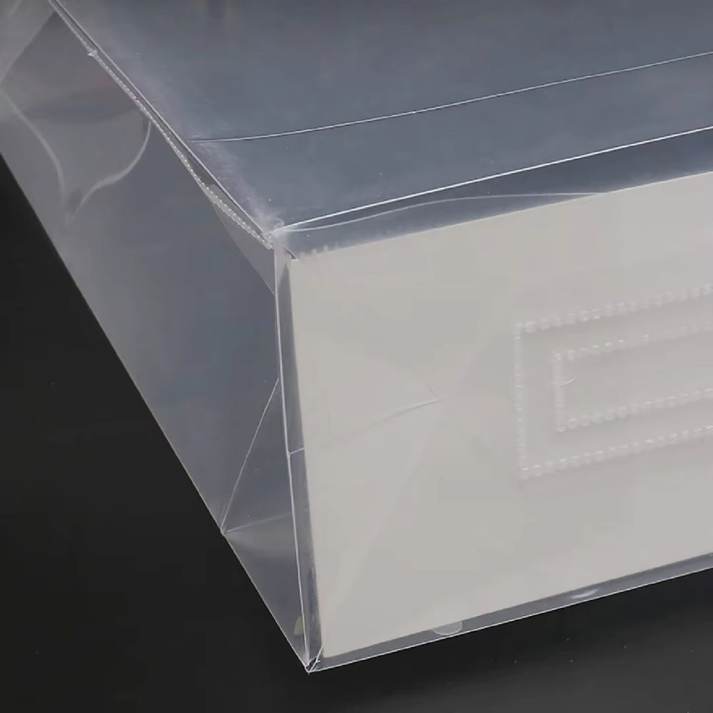 10PCS Transparent Frosted Plastic Handbag Made of High Quality Plastic with Simple and Fashionable Style Transparent Frosted