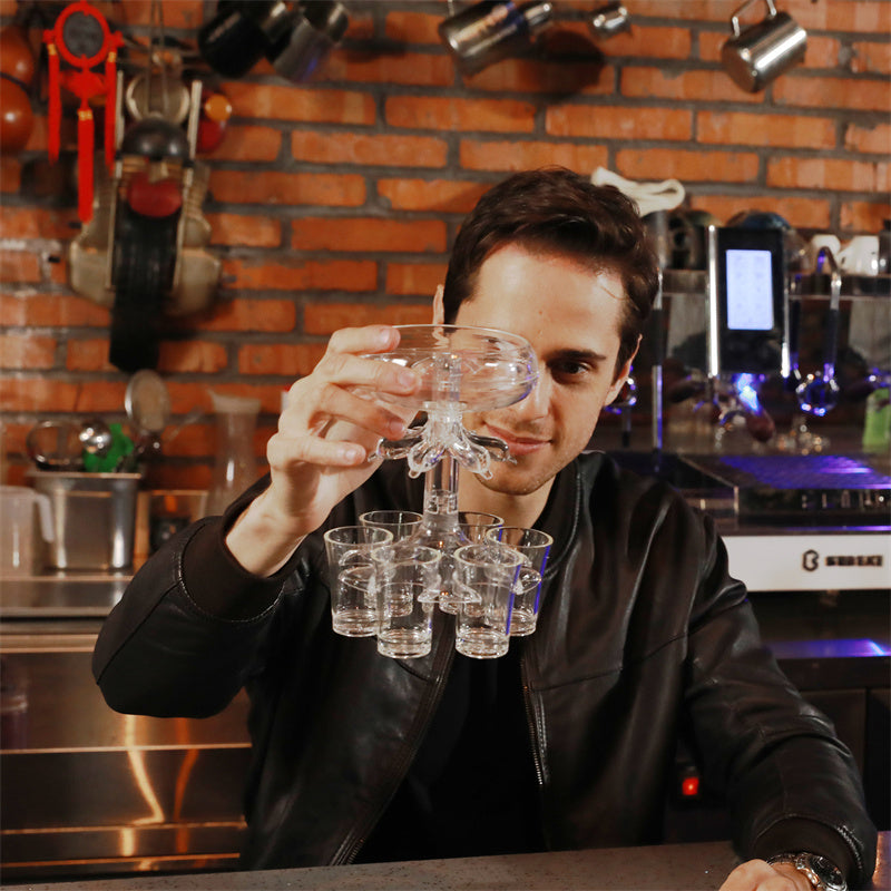 6-Shot Glass Dispenser & Drink Caddy