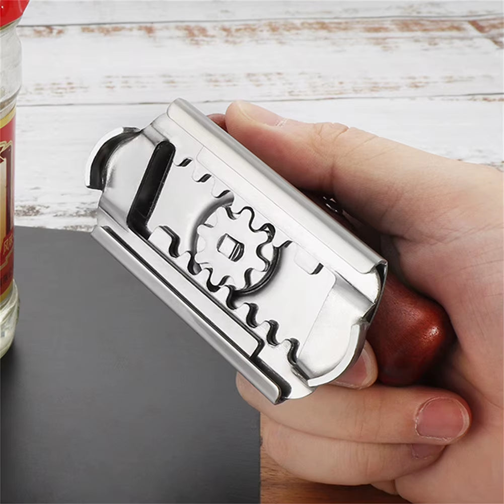 1/2Pcs Adjustable Multi-Function Bottle Cap Opener Stainless Steel Lids off Jar Opener Screw Can Opener for Kitchen Tools