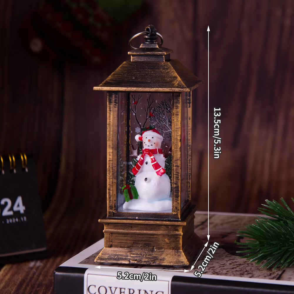 1PC Light Night Light Christmas Interior Light Desktop Decoration Christmas Tree Santa Claus Decorative Desktop Decoration No W