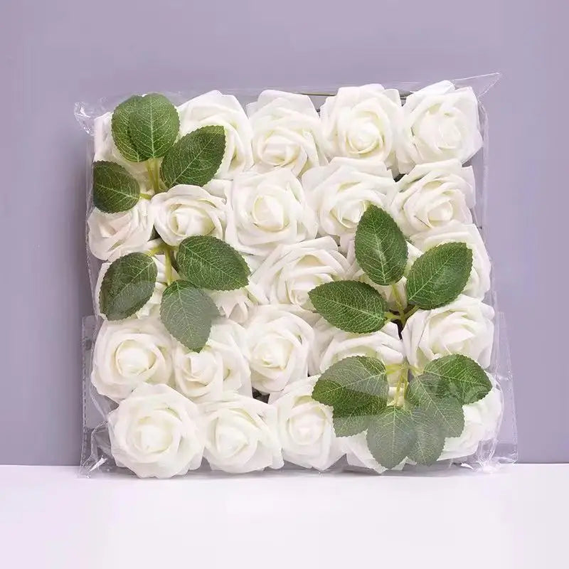 Simulated Rose Product Details Recommendation Product Details OPP Bagged Pe Rose Foam Rose with Stem and Leaves 25 Artificial Fl