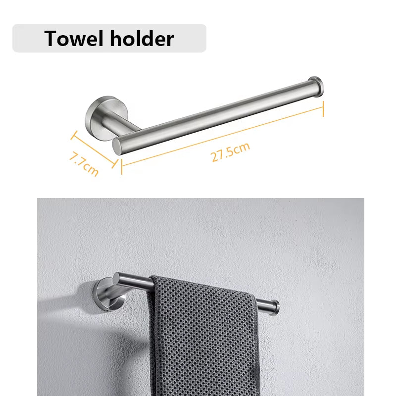 Stainless Steel Bathroom Hardware Set Bathroom Accessories Black Towel Rail Bar Rack Gold Towel Bar Shelf Towel Holder