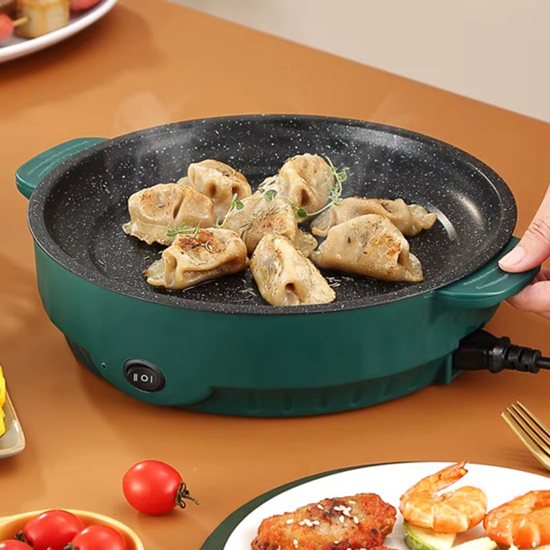 Electric Multicooker Electric Frying Pan 220V Househould Barbecue Fried Steak Fish Omelette Frying Pan Non-Stick Cooking Machine