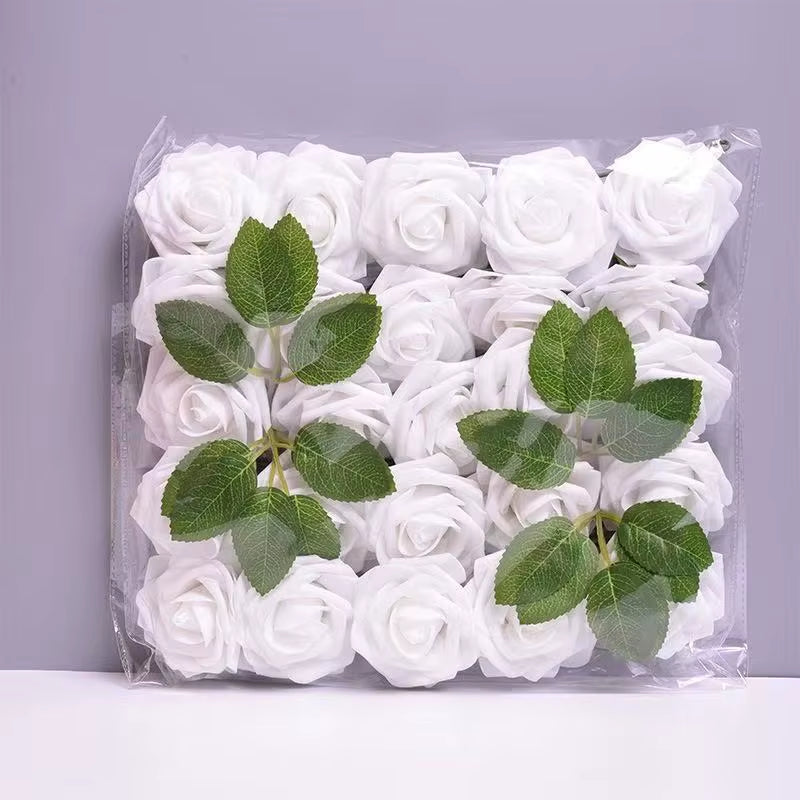 Simulated Rose Product Details Recommendation Product Details OPP Bagged Pe Rose Foam Rose with Stem and Leaves 25 Artificial Fl