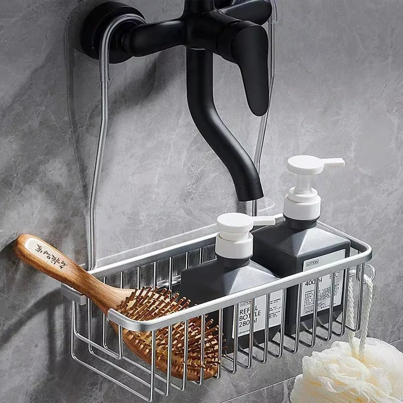 Convenient Toilet Shower Rack with No Drilling Installation Bathroom Storage Basket for Shower Room and Bath Products