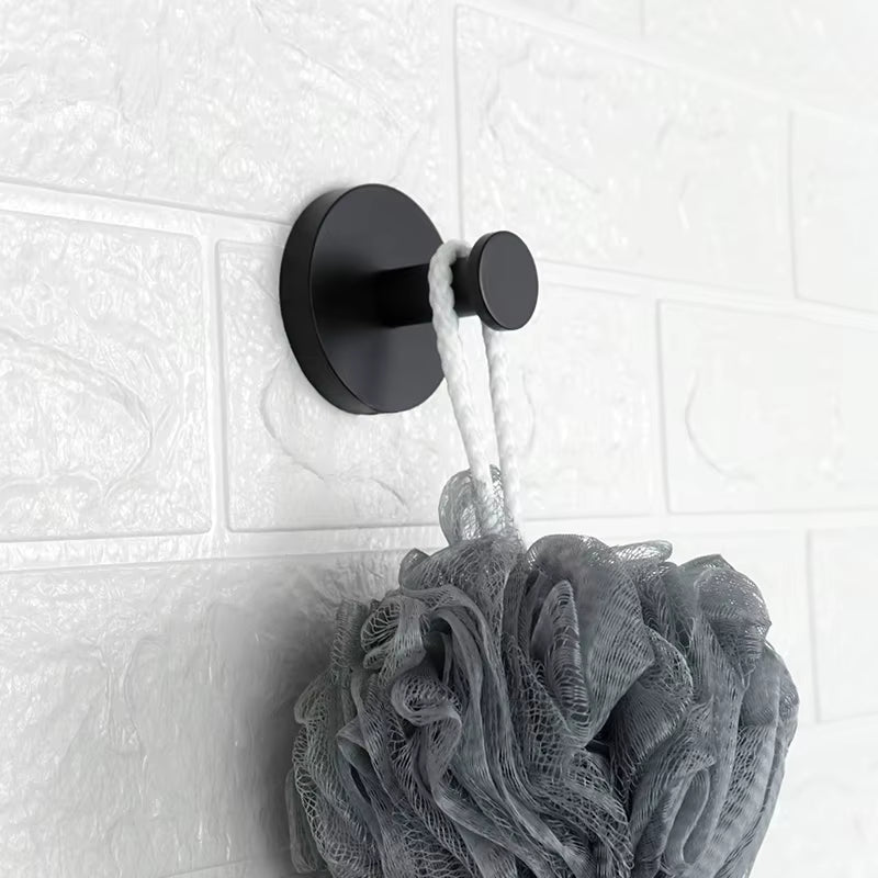 Matt Black Bathroom Accessories Set Hardware Kit Wall Mount Hand Towel Bar Rack Toilet Roll Paper Holder Robe Hook Hanger