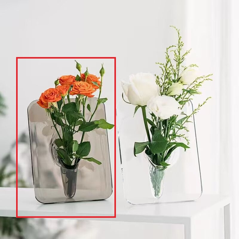 Acrylic Photo Frame Flower Vase