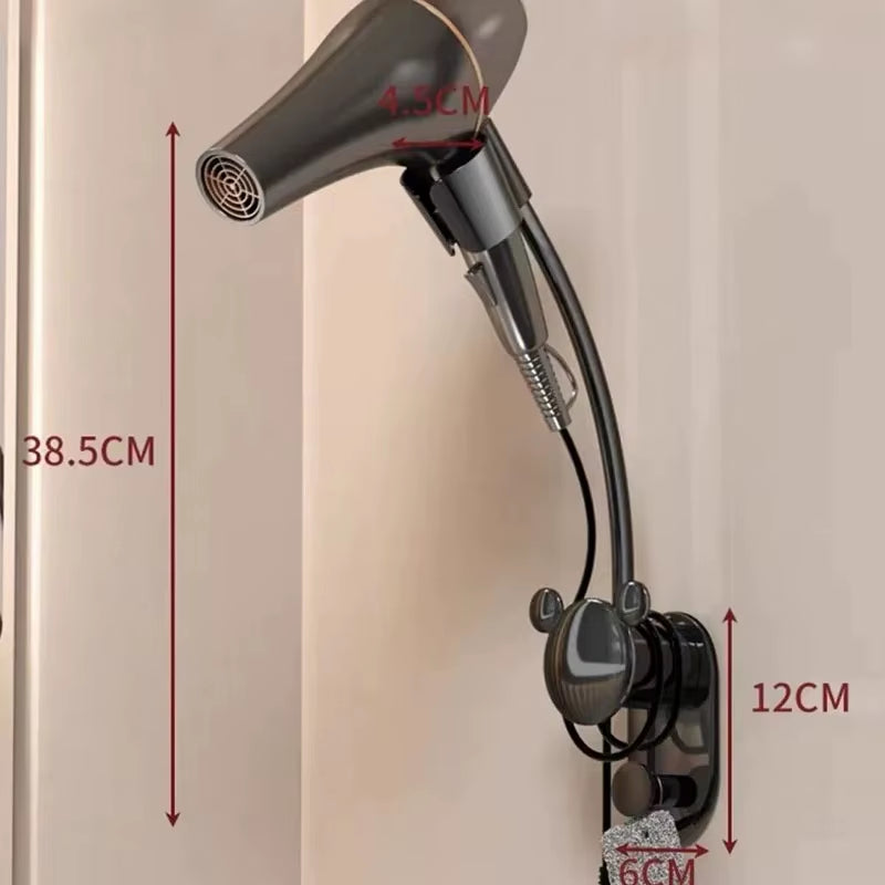 Adjustable Wall Hanging Free of Hands Universal Storage Rack Bathroom Shelf Hair Dryer Holder Bathroom Shelf without Drilling