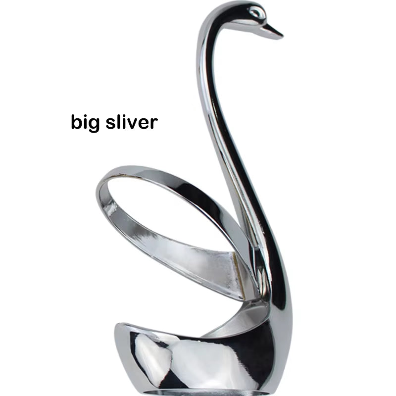 Popular Swan Shape Zinc Alloy Cutlery Holder Metal Dinnerware Base Delicate Pretty Decoration Gadget Kitchen Accessory for Home