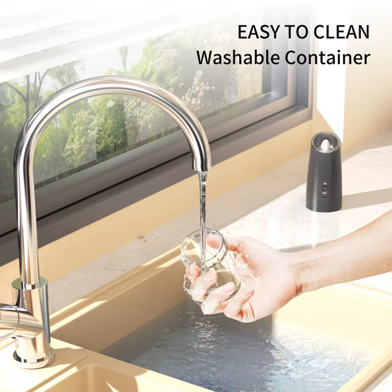 USB Rechargeable Electric Salt Pepper Grinder Adjustable Roughness Freshly Ground Pepper Powder Grinder Kitchen Cooking Tools