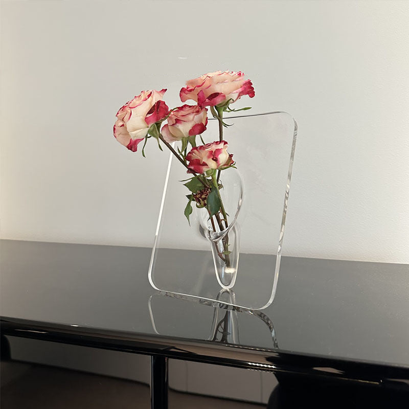 Acrylic Photo Frame Flower Vase