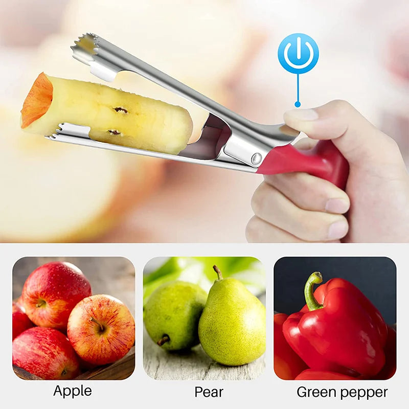 Premium Apple Corer Stainless Steel Apple Pears Core Remover Tool Fruit Cutter Seeder Slicer Knife Kitchen Vegetable Tools