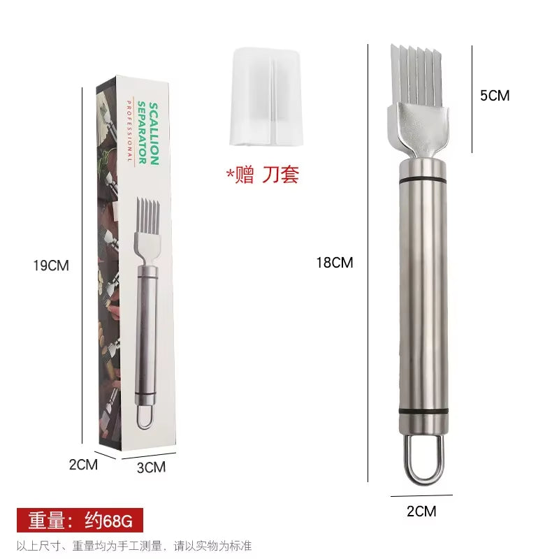 Kitchen Shred Silk the Knife Stainless Steel Chopped Green Onion Knife Curved Handle Design Food Speedy Chopper Green Onion