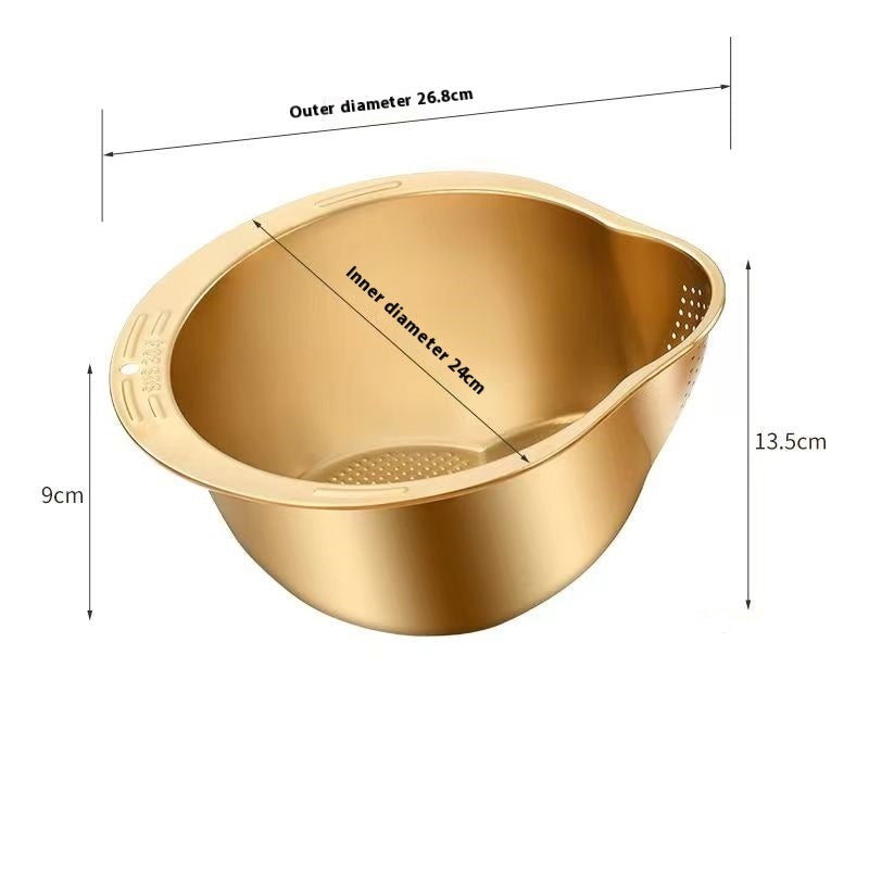 Stainless Steel Rice Washing Bowl