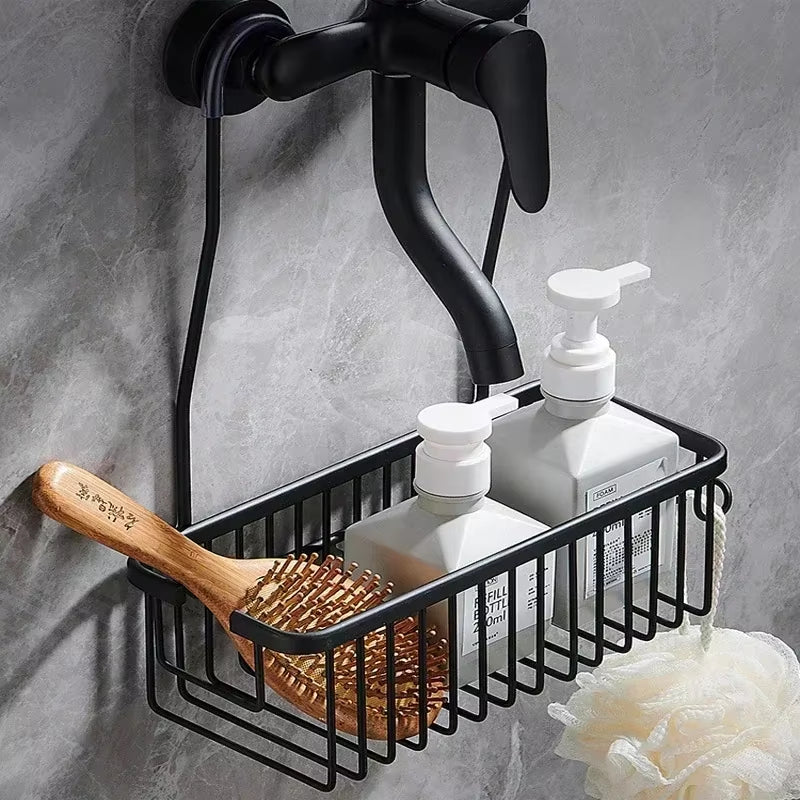 Convenient Toilet Shower Rack with No Drilling Installation Bathroom Storage Basket for Shower Room and Bath Products