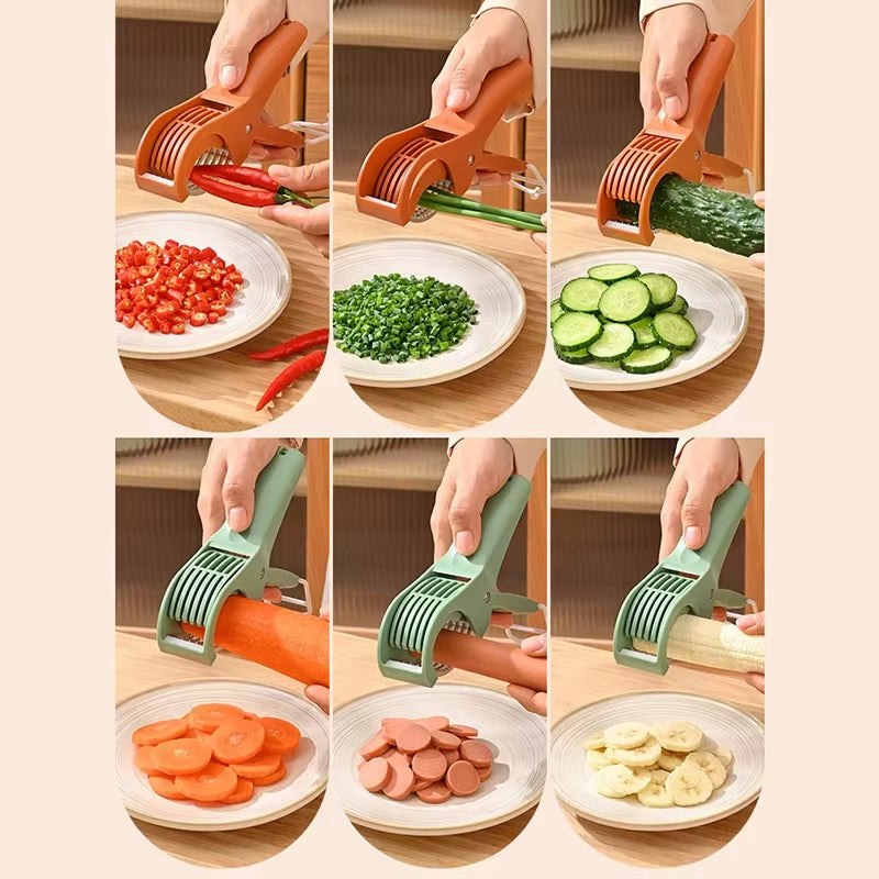 Hoofun Kitchen Tools Stainless Steel Vegetable and Fruit Slicer Multi Functional Salad Slicer Kitchen Accessories