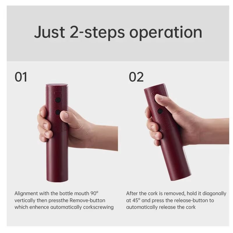 Electric Wine Bottle Opener Automatic Wine Corkscrew Rechargeable Wine Opener One-Click Button Wine Tools Bar Kitchen Products