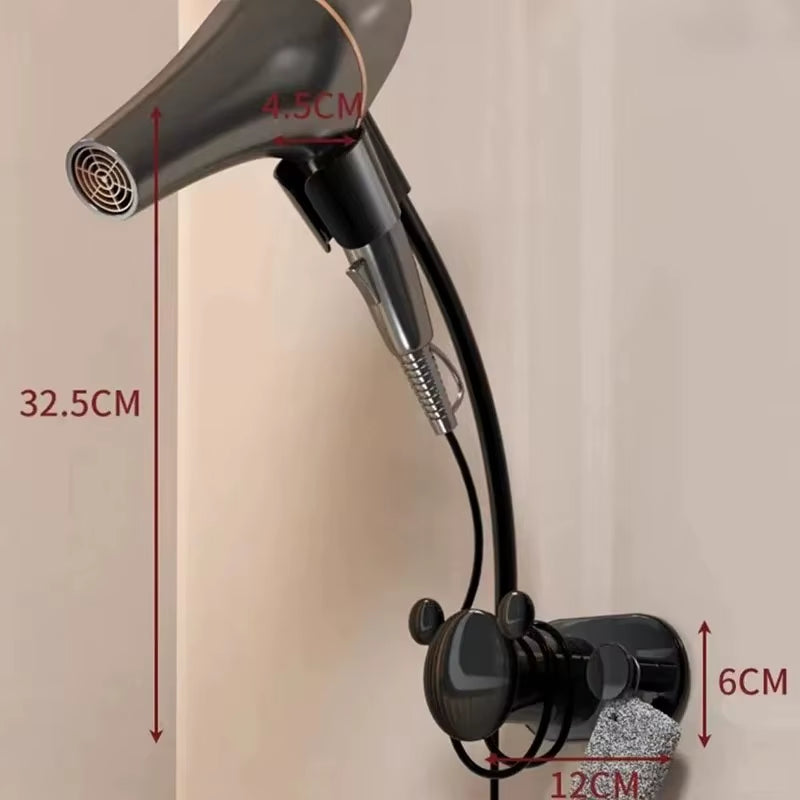 Adjustable Wall Hanging Free of Hands Universal Storage Rack Bathroom Shelf Hair Dryer Holder Bathroom Shelf without Drilling