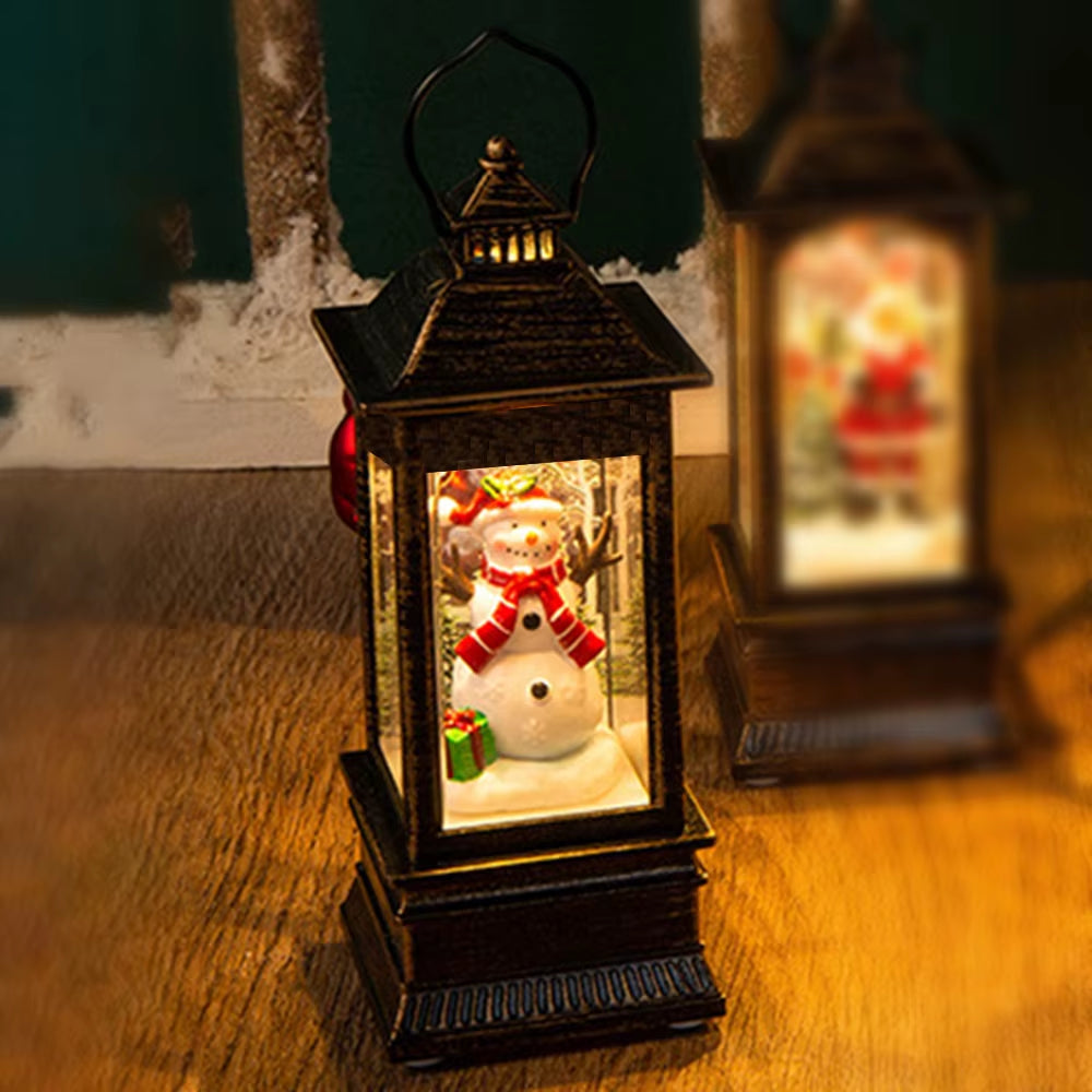 1PC Light Night Light Christmas Interior Light Desktop Decoration Christmas Tree Santa Claus Decorative Desktop Decoration No W