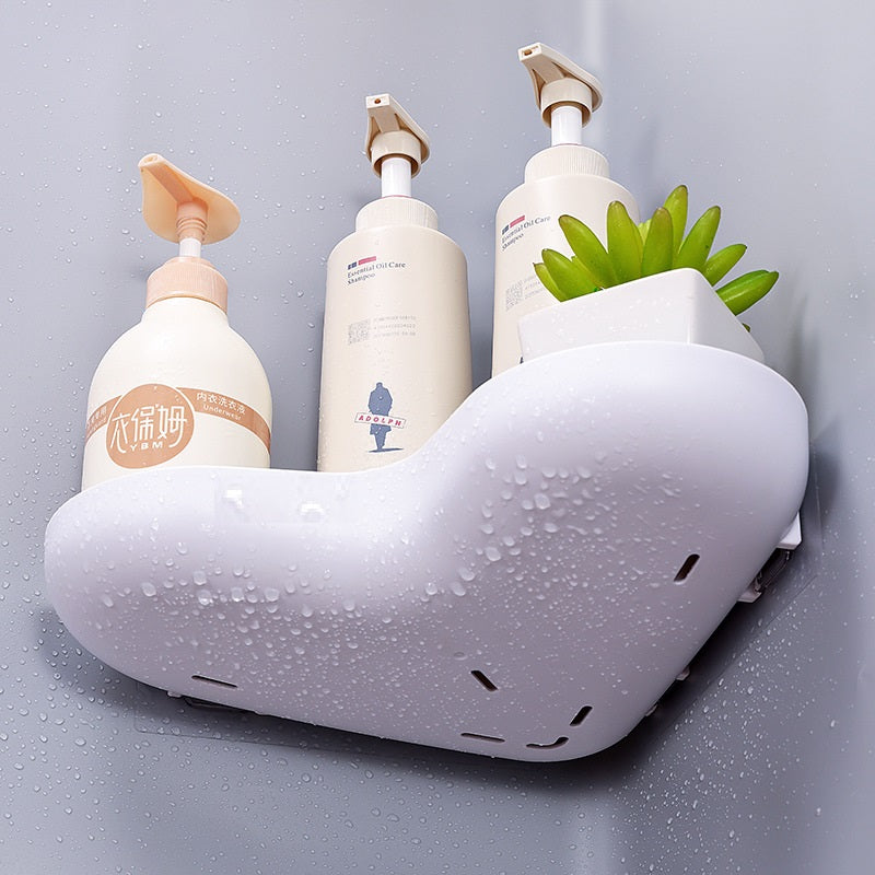 No-Drill Triangle Bathroom Shelf