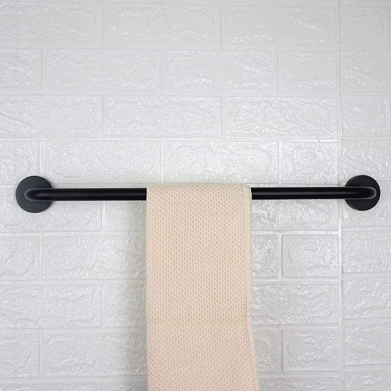 Matt Black Bathroom Accessories Set Hardware Kit Wall Mount Hand Towel Bar Rack Toilet Roll Paper Holder Robe Hook Hanger