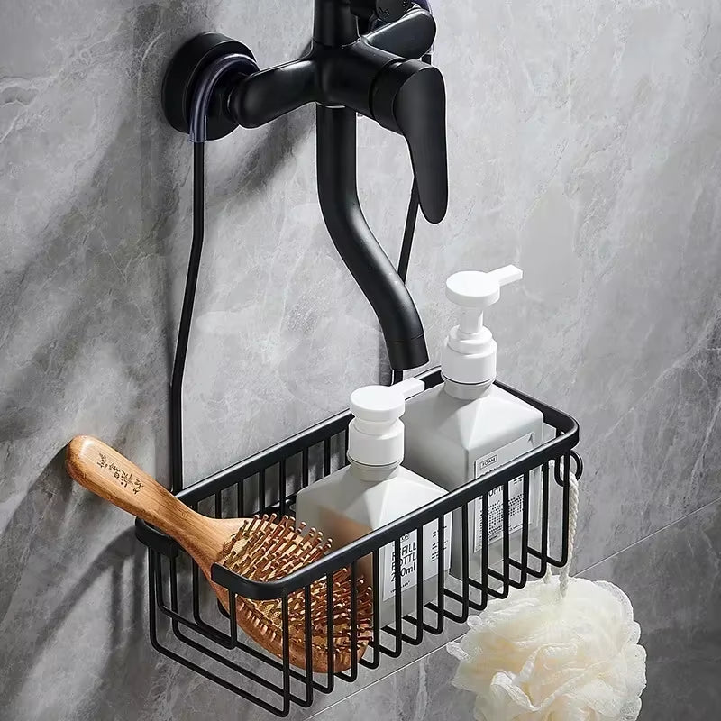 Convenient Toilet Shower Rack with No Drilling Installation Bathroom Storage Basket for Shower Room and Bath Products